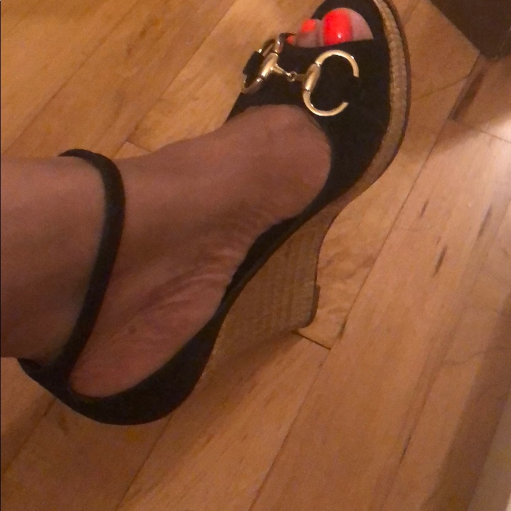 Gucci wedge sandal.